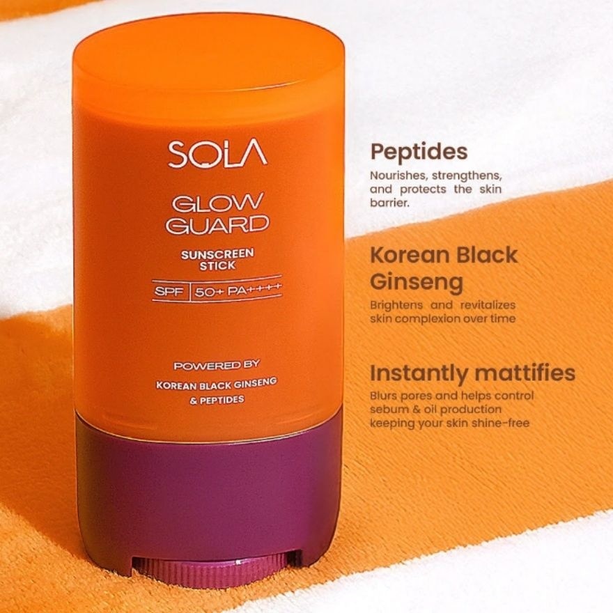 SOLA Pocket Prep Duo Foundation Primer Natural Beige 7ml and Glow Guard Sunscreen Stick 15g image