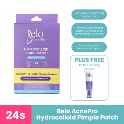 BELO BELO AcnePro Hydrocolloid Pimple Patch 24s with Pimple Gel 10g image