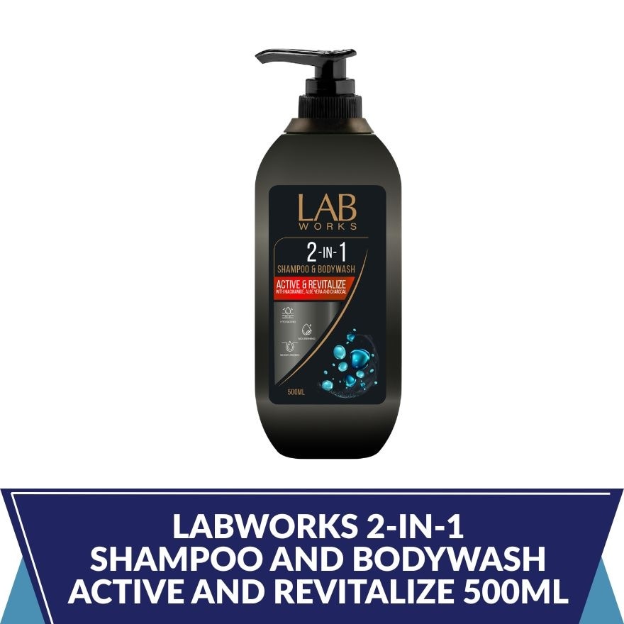 LABWORKS 2-IN-1 Shampoo and Bodywash Active and Revitalize 500ml image