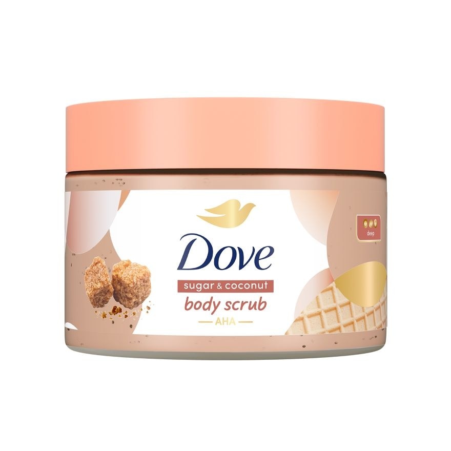 DOVE Sugar & Coconut Body Scrub with AHA 280g image