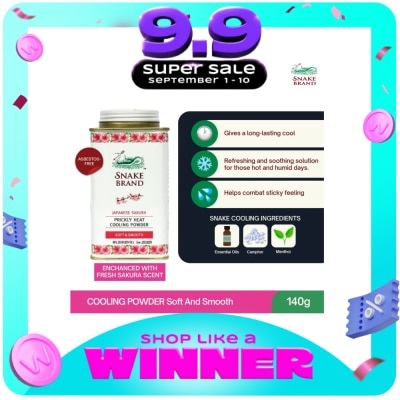 SNAKE BRAND - SNAKE BRAND Prickly Heat Cooling Powder Soft and Smooth 140g image
