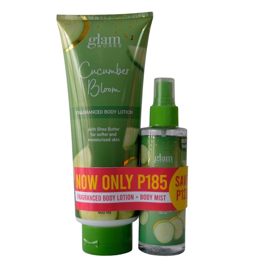GLAMWORKS Cucumber Bloom Body Lotion with Cucumber Bloom Mist Bundle