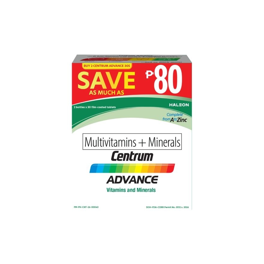 CENTRUM Advance 2 Bottles x 30s Save P80 image