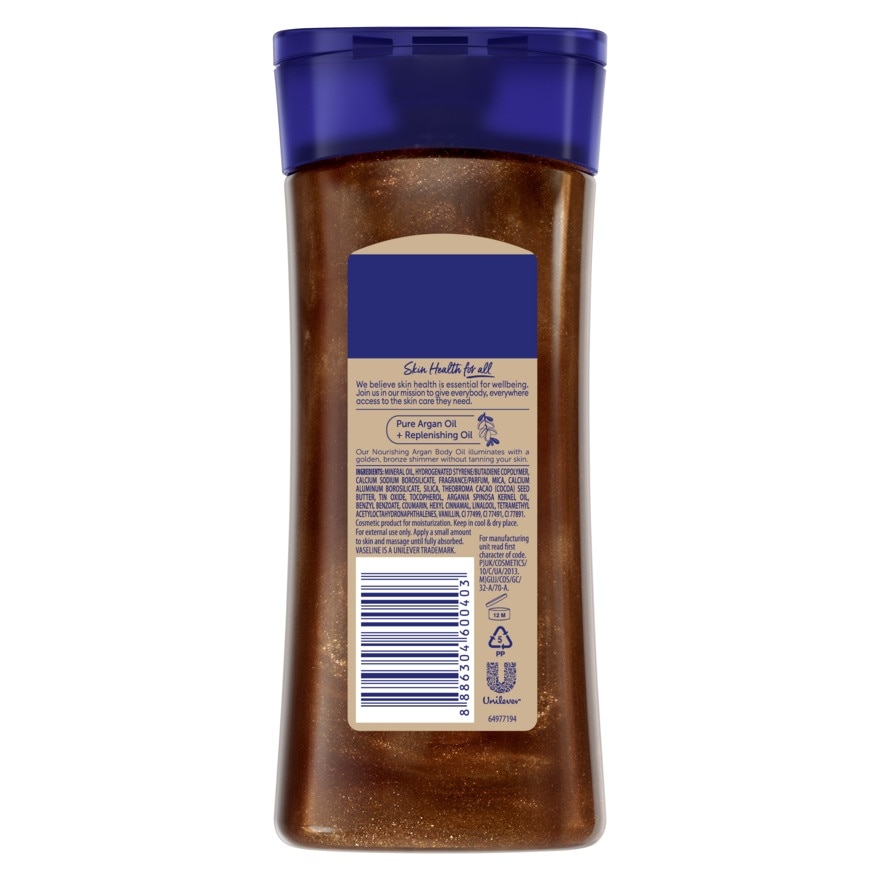 VASELINE Intensive Care Body Gel Oil Nourishing Argan Oil 200ml image