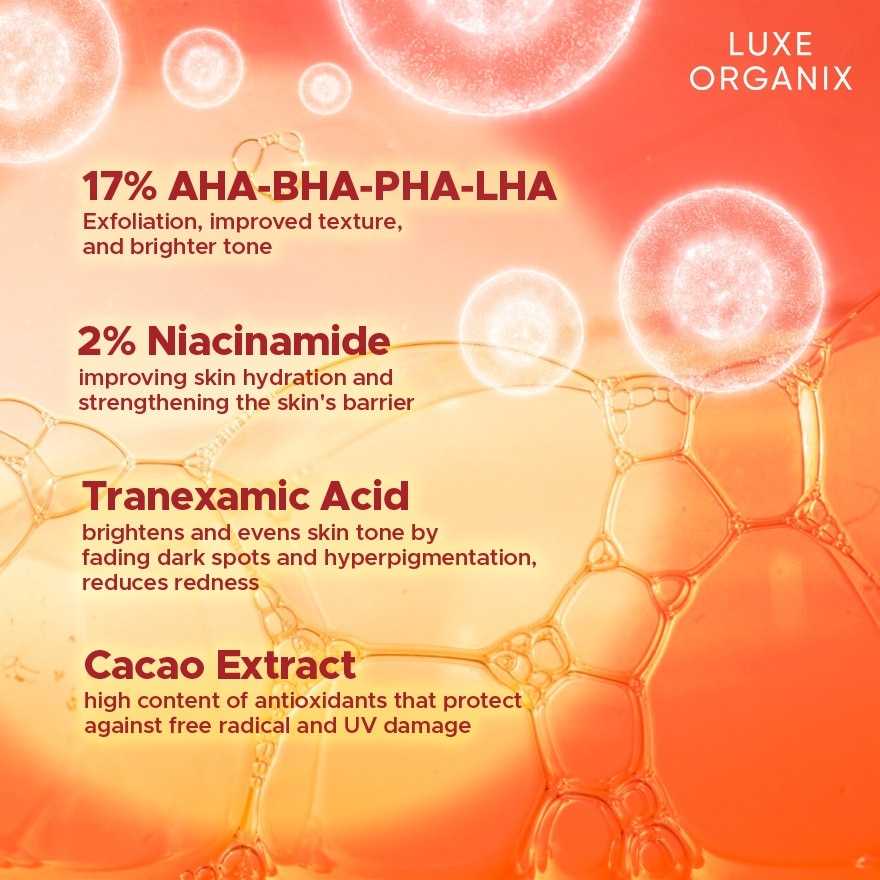 LUXE ORGANIX DermaPRO Complexion Perfecting Renewing Glow Peel Deep Resurface Serum 30ml
