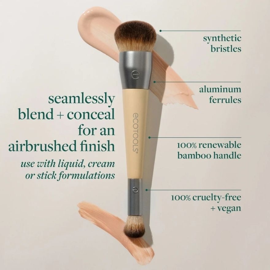 ECOTOOLS Blend Dual Brush Blend and Conceal Brush Duo 1 Pack image