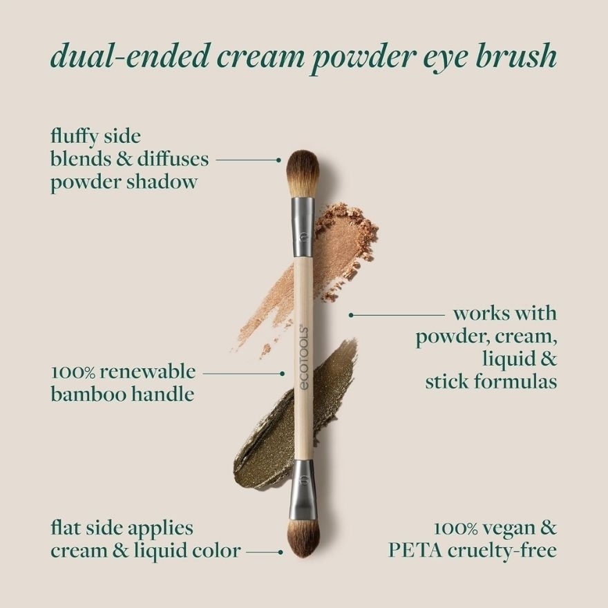 ECOTOOLS Cream and Powder Dual Ended Brush 1 Pack image
