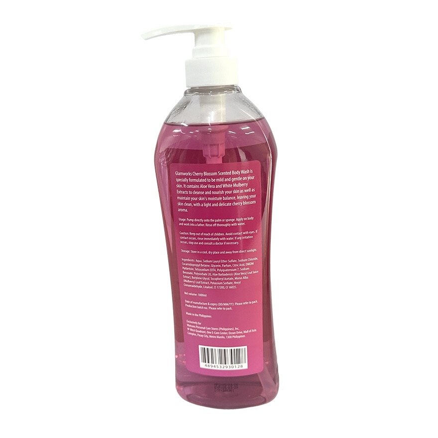 GLAMWORKSLuxury Bodywash Bundle - Moisturizing Cherry Blossom 1L + Cherry Blossom Lotion 250ml