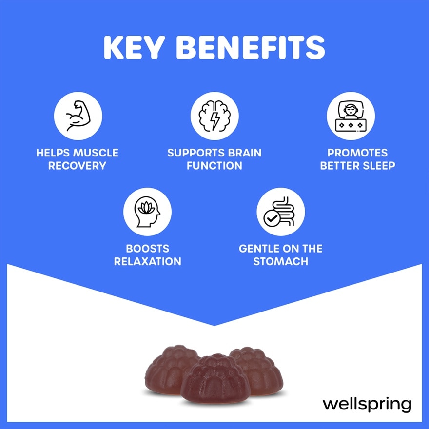 WELLSPRING Magnesium Glycinate Grape Flavor Gummies 30s image