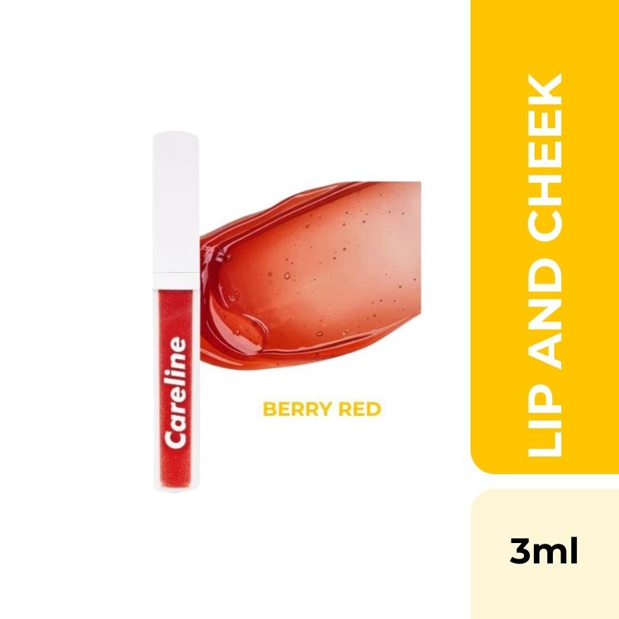 CARELINE Lip and Cheek Tint Berry Red 3ml image