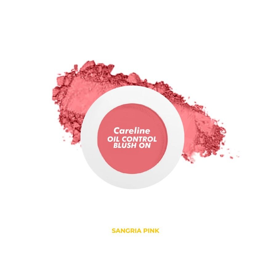 CARELINE Oil Control Single Blush On Sangria Pink 3.5g image
