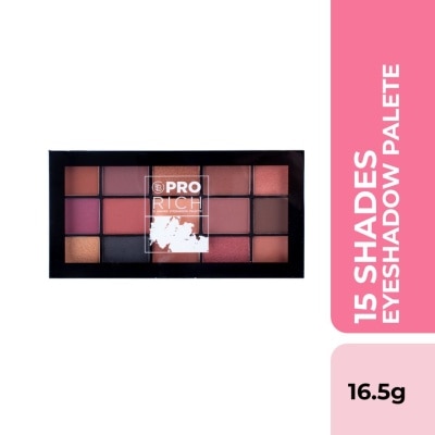 EVER BILENA - EVER BILENA Pro Rich 15 Shades Eyeshadow Palette 16.5g image