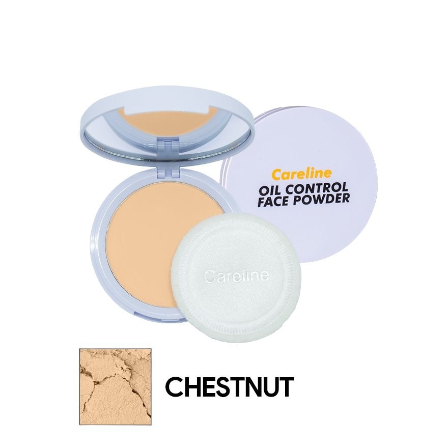 CARELINE Oil Control Face Powder 06 Chestnut 10g image