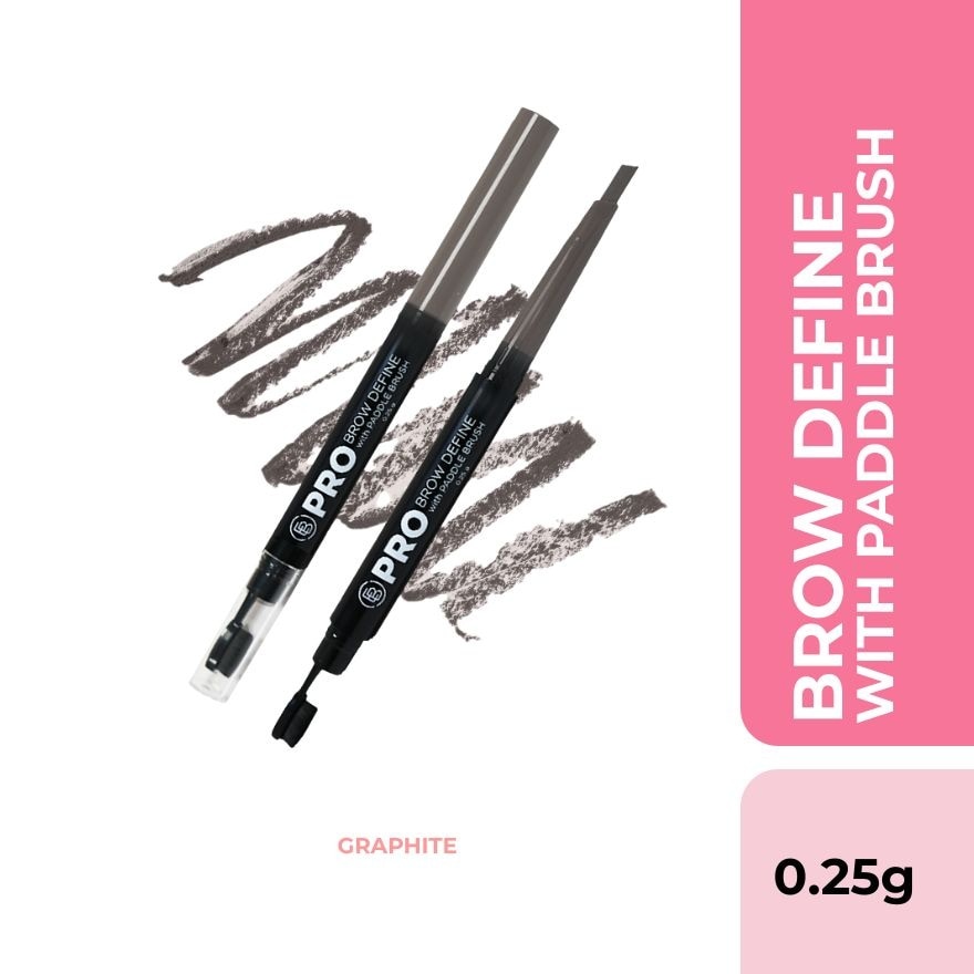EVER BILENA Pro Brow Define With Paddle Brush Graphite 25g image