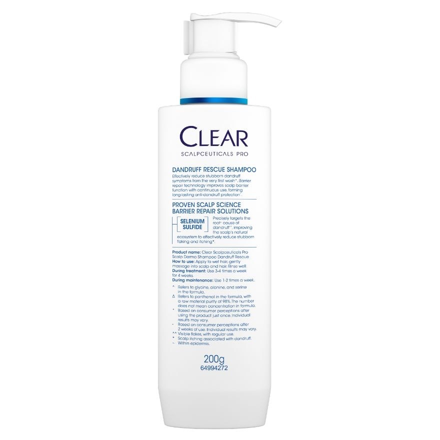 CLEAR Scalp Derma Shampoo Dandruff Rescue 200g image
