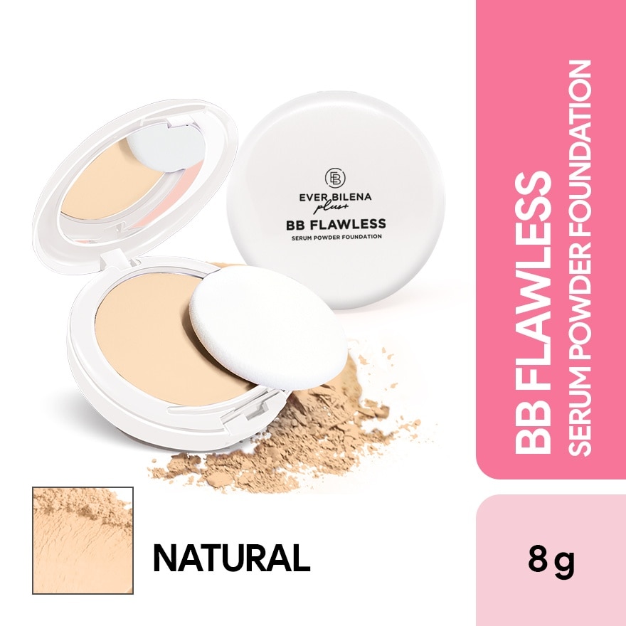 EVER BILENA Plus BB Flawless Serum Powder Foundation Matte Natural 8g image