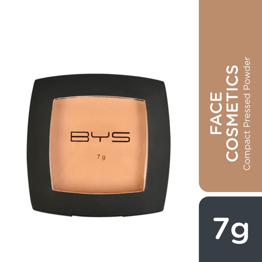 BYS Face Cosmetics Compact Powder 2 Layer with Sponge Dark 7g image