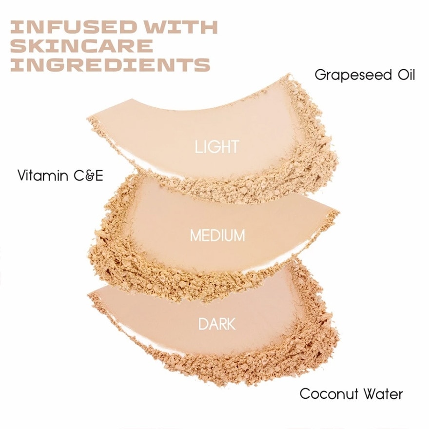 BYS Face Cosmetics Compact Powder 2 Layer with Sponge Dark 7g image