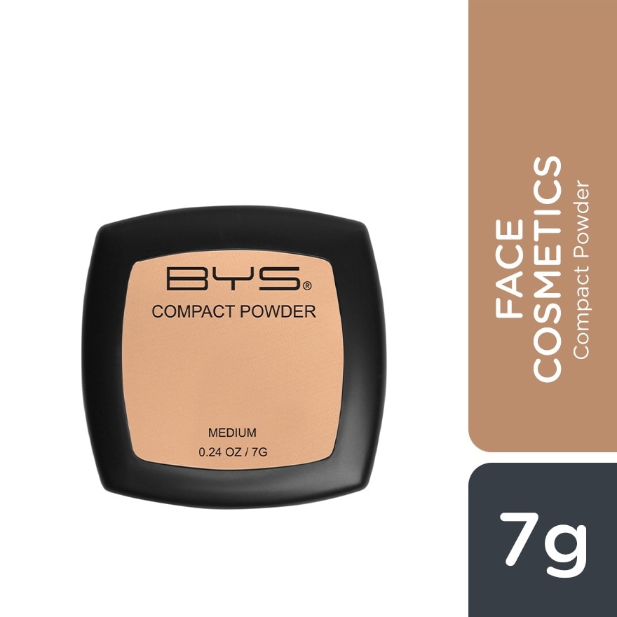 BYS Face Cosmetics Compact Powder 2 Layer with Sponge Medium 7g image