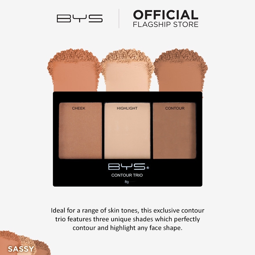BYS Face Cosmetics Contour Trio Sassy 8g image