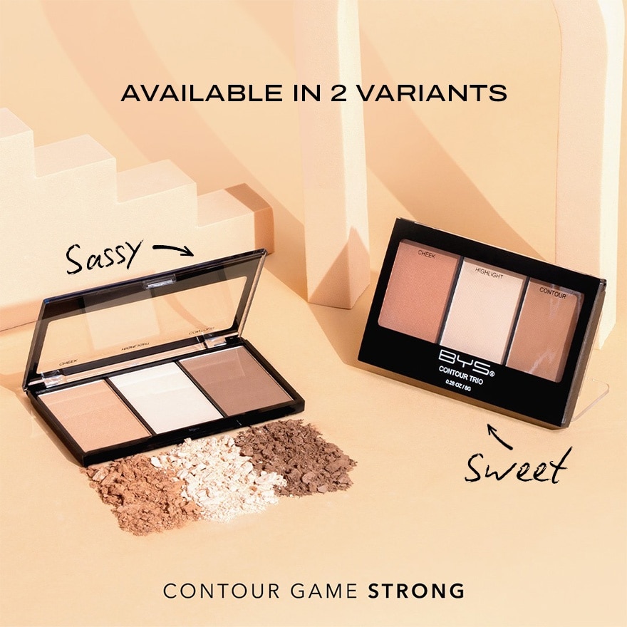 BYS Face Cosmetics Contour Trio Sassy 8g image