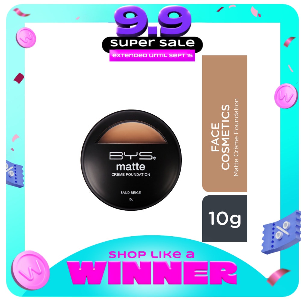 BYS Face Cosmetics Matte Crème Foundation Sand Beige 10g image