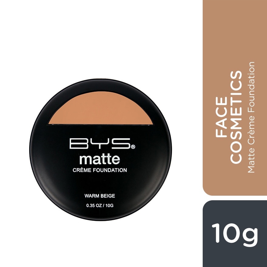 BYS Face Cosmetics Matte Crème Foundation Warm Beige 10g image
