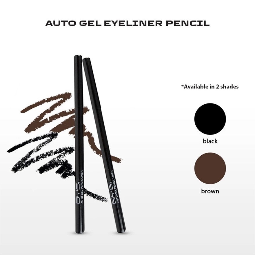 BYS Face Cosmetics Auto Gel Eyeliner Pencil Black 3g image