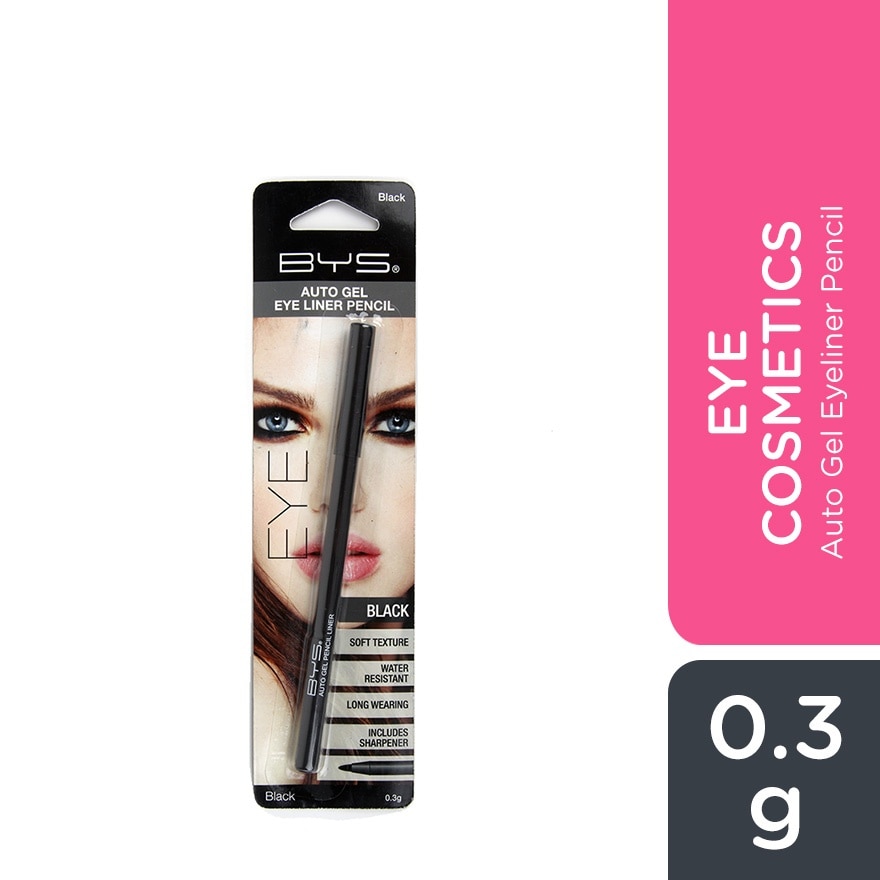 BYS Face Cosmetics Auto Gel Eyeliner Pencil Black 3g image