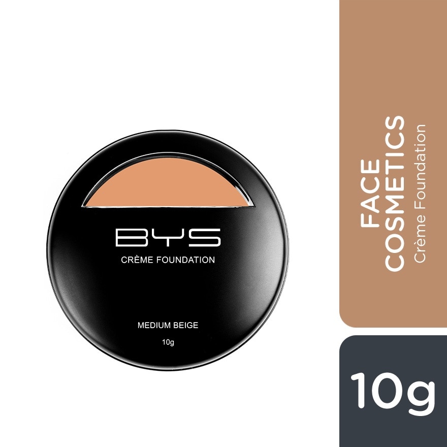 BYS Face Cosmetics Crème Foundation Medium Beige 10g image
