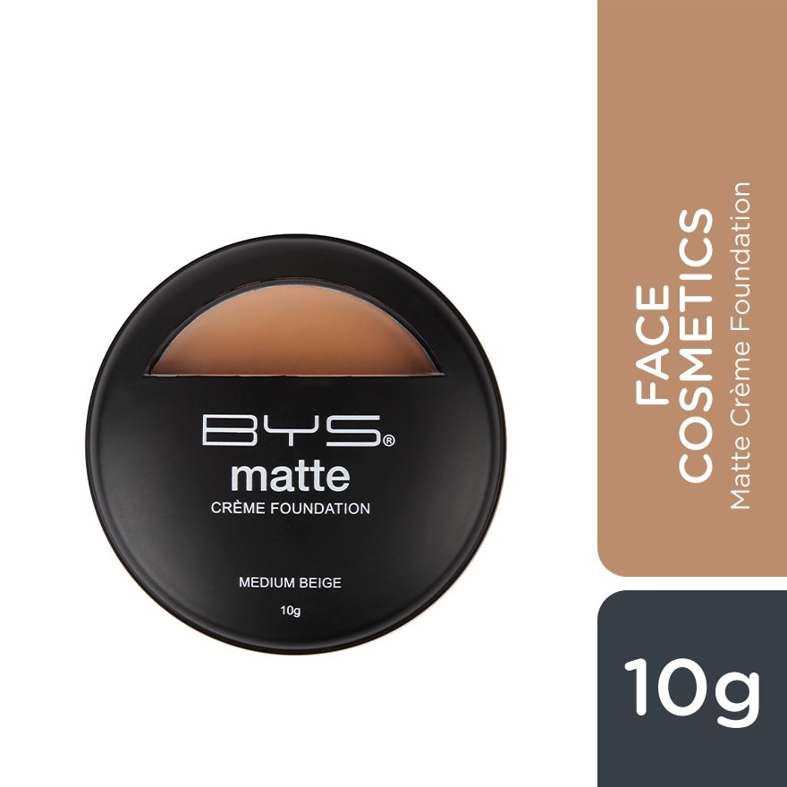 BYS Face Cosmetics Matte Crème Foundation Medium Beige 10g image