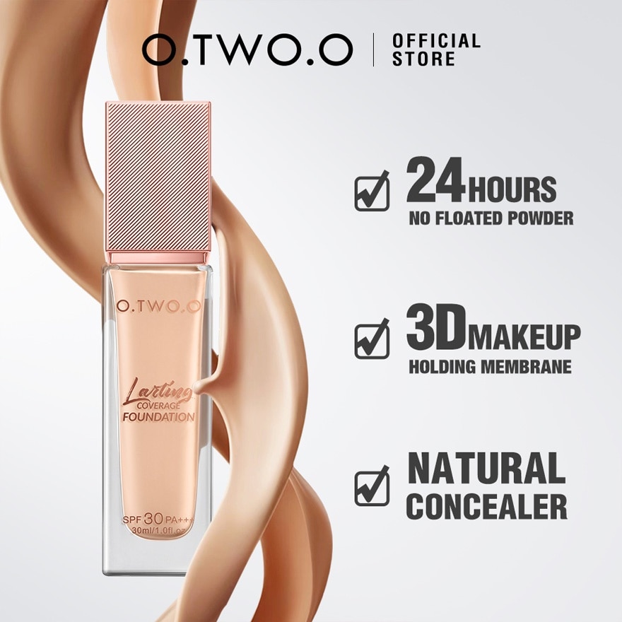 OTWOO Face Makeup Lasting Coverage Liquid Foundation 03 Nude Beige 30ml image