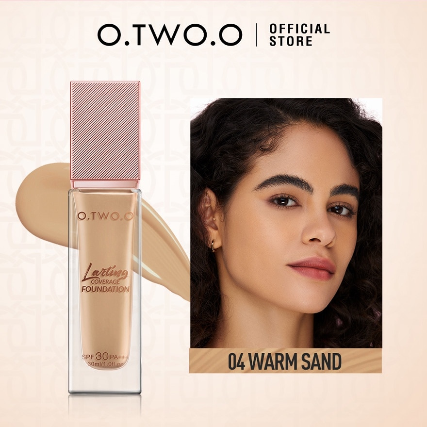 OTWOO Face Makeup Lasting Coverage Liquid Foundation 04 Warm Sand 30ml image