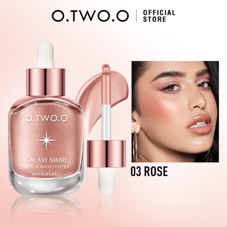 OTWOO Face Makeup Long Lasting Highlighter 03 Rose 15ml image