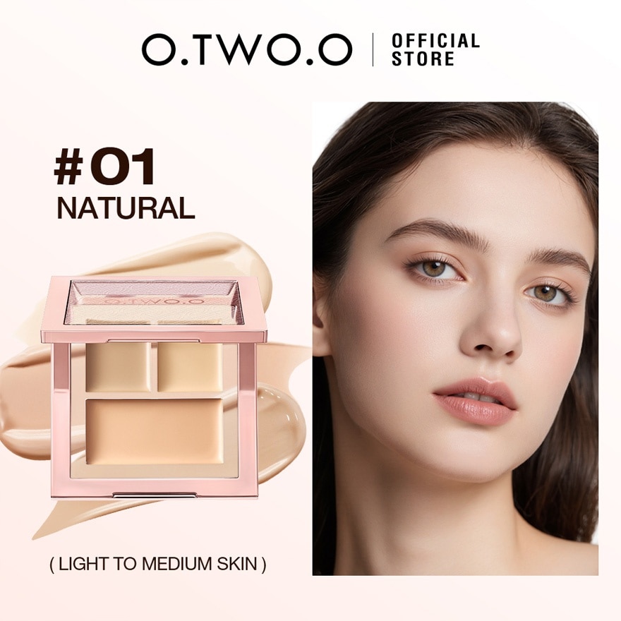 OTWOO Face Makeup Moisturizing High Coverage Concealer 01 Natural 30g image