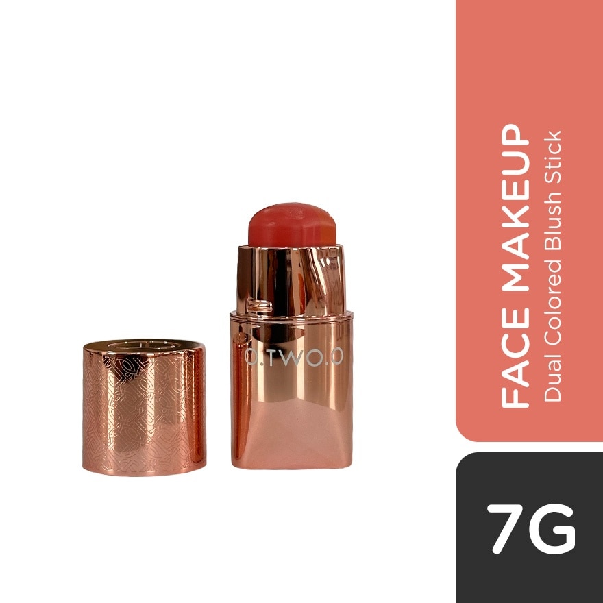 OTWOO Face Makeup Dual Colored Blush Stick 01 Orange Berry 7g image