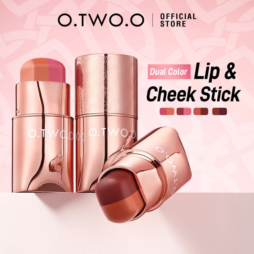 OTWOO Face Makeup Dual Colored Blush Stick 03 Warm Sunset 7g image