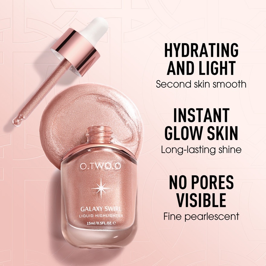 OTWOO Face Makeup Galaxy Swirl Liquid Highlighter 04 Champagne 15ml image