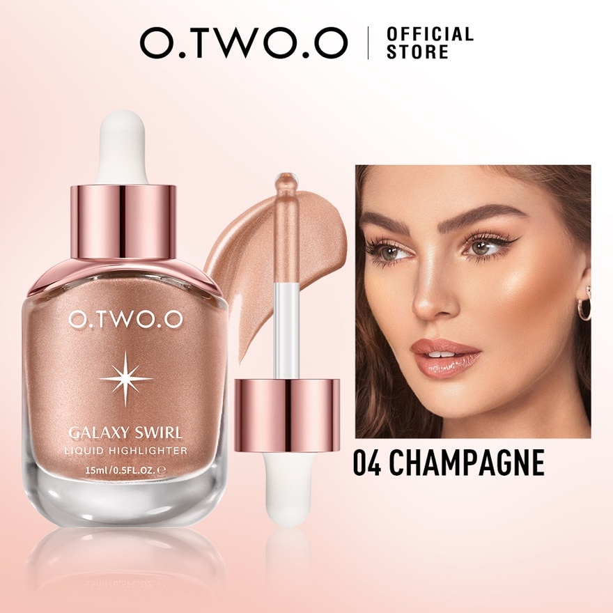 OTWOO Face Makeup Galaxy Swirl Liquid Highlighter 04 Champagne 15ml image