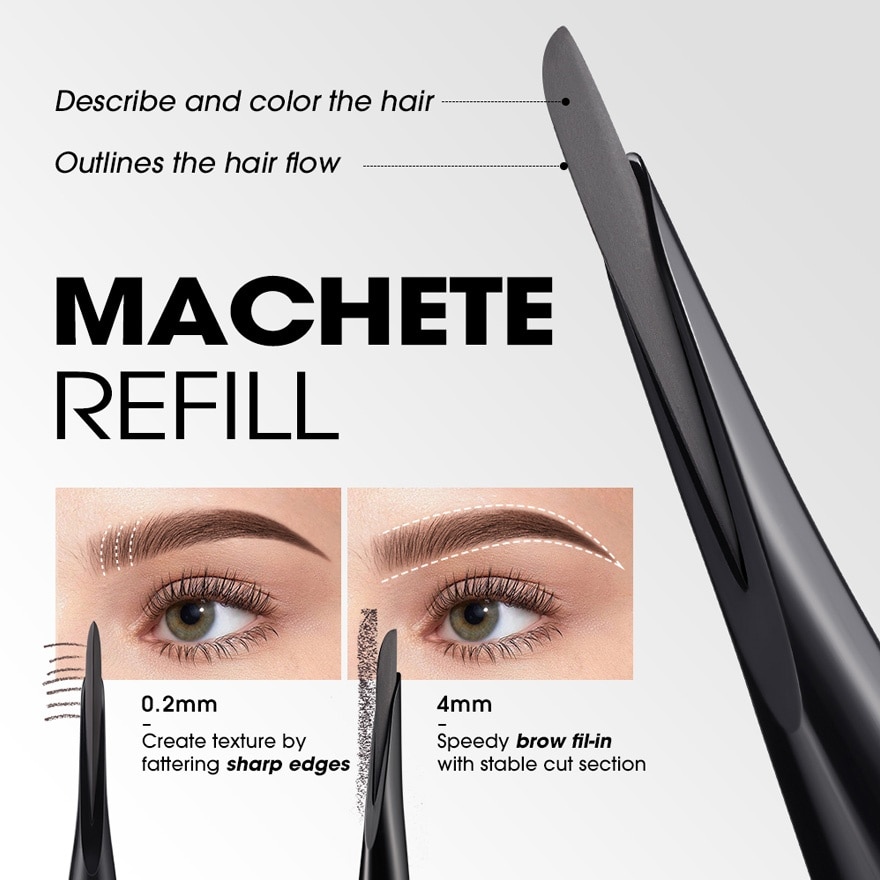 OTWOO Machete Contour Eyebrow Pencil 04 Black Gray 35g image