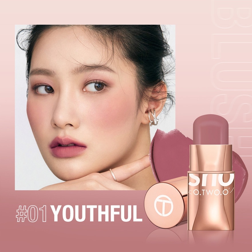OTWOO Face Makeup Glow Colour Bounce Blush 01 Youthful 7g image