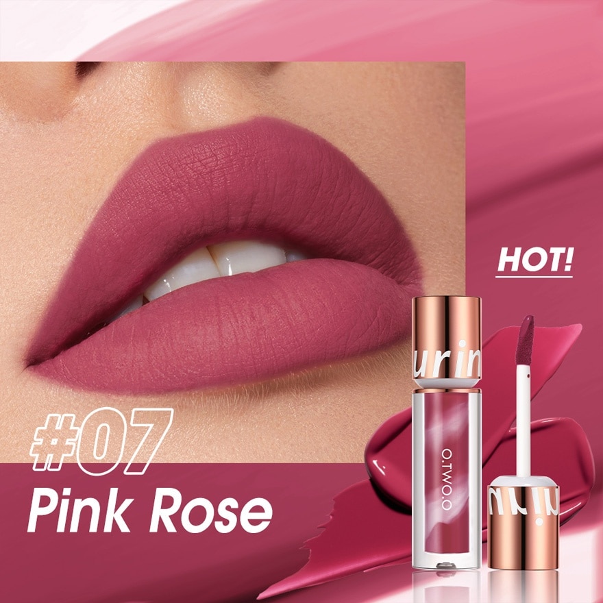 OTWOO Lip Makeup Ultra Stay Lollipop Lipstick 07 Pink Rose 2.5g image