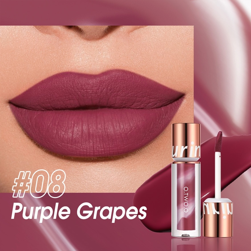 OTWOO Lip Makeup Ultra Stay Lollipop Lipstick 08 Purple Grapes 2.5g image