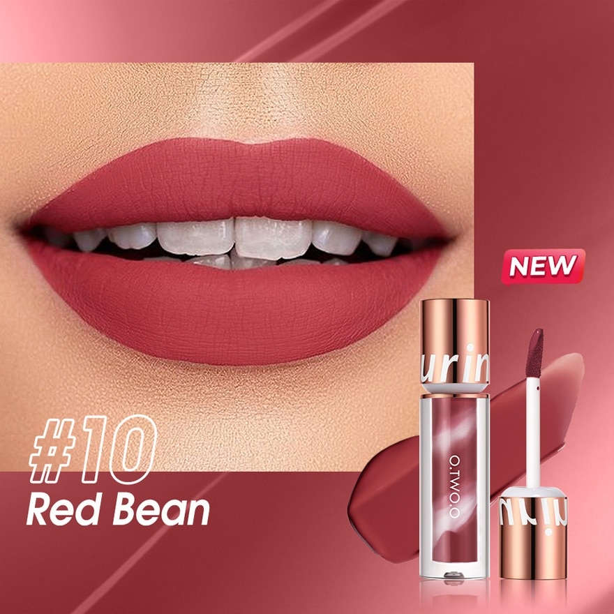 OTWOO Lip Makeup Ultra Stay Lollipop Lipstick 10 Red Bean 2.5g image