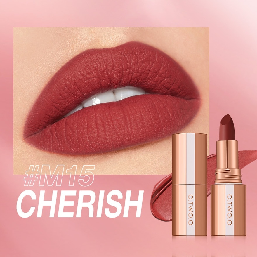 OTWOO Lip Makeup Misty Kiss Lock Color Matte Lipstick M15 Cherish 4g image