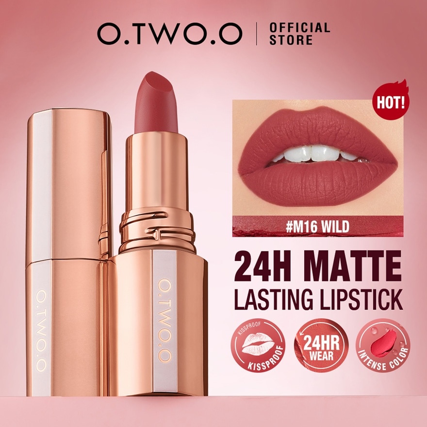OTWOO Lip Makeup Misty Kiss Lock Color Matte Lipstick M17 Revolt 4g image