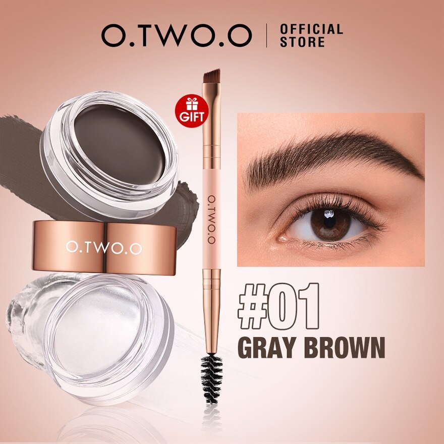 OTWOO Eye Makeup Fluff Shaping Brow Cream 01 Gray Brown 4.5g image
