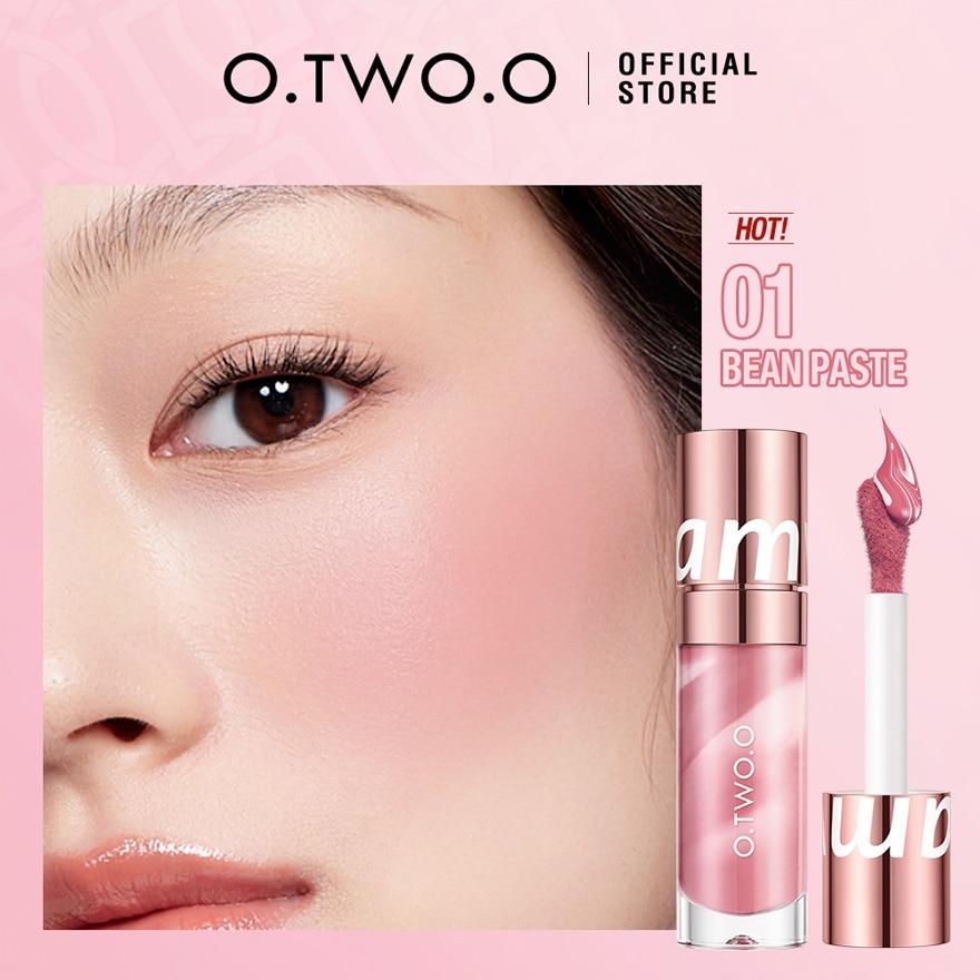 OTWOO Face Makeup Marbled Liquid Blush 01 Bean Paste 10.5g image