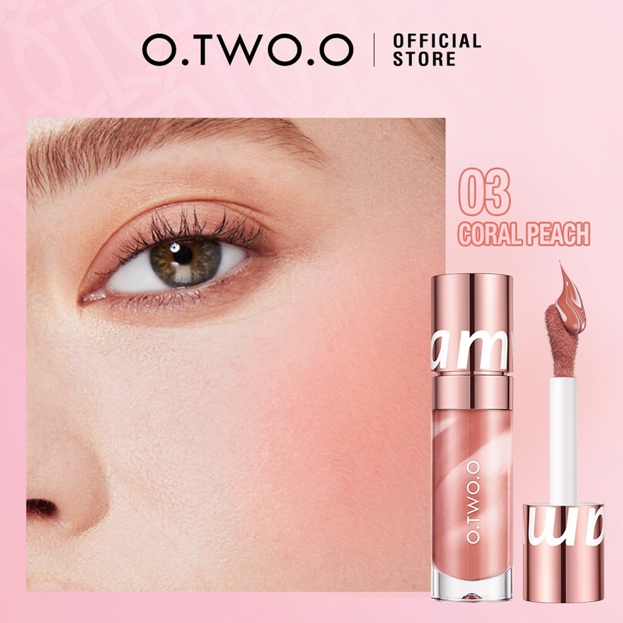 OTWOO Face Makeup Marbled Liquid Blush 03 Coral Peach 10.5g image