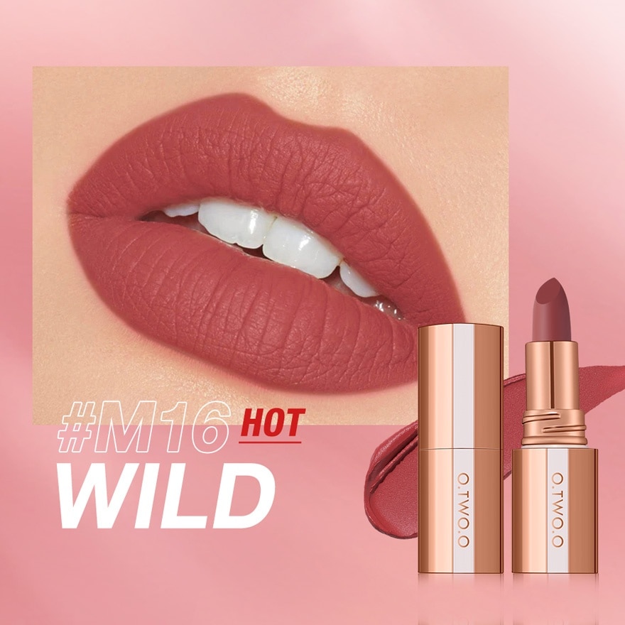 OTWOO Lip Makeup Misty Kiss Lock Color Matte Lipstick M16 Wild 4g image